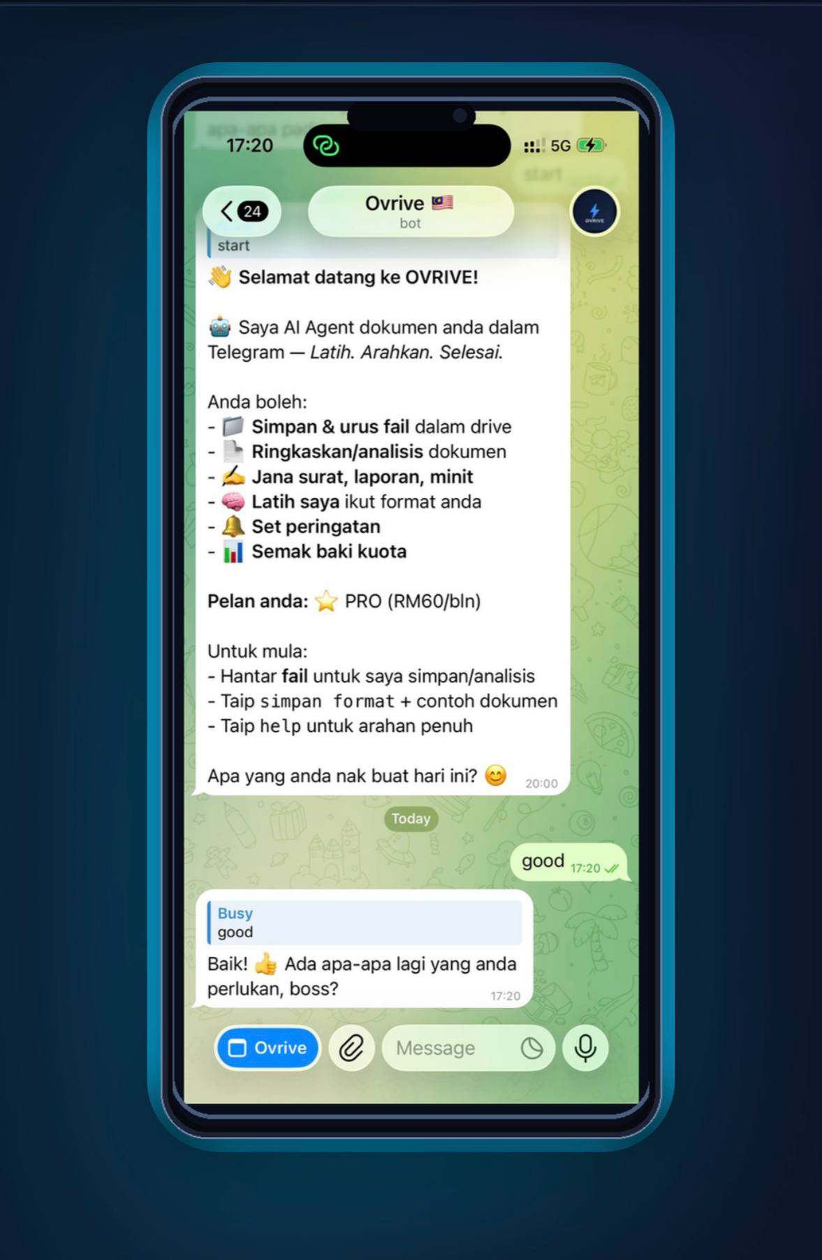 OVRIVE GO — model paling kuat, untuk kerja paling penting